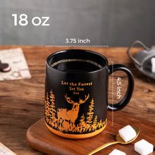 Load image into Gallery viewer, Ceramic Coffee Mugs with Sea Life Textured Patterns 18OZ Set of 6 - ACM005
