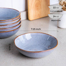 Load image into Gallery viewer, Handmade Stoneware Cereal /Soup /Salad Bowls 24OZ Set of 6 -ACB007
