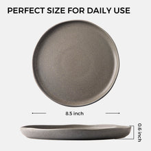 Load image into Gallery viewer, 8.5 Inch Salad Plates Set of 6 with Wavy Rim - ASP005 Microwave, Dishwasher Safe, Scratch Resistant
