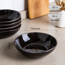 Load image into Gallery viewer, Handmade Stoneware Cereal /Soup /Salad Bowls 24OZ Set of 6 -ACB007

