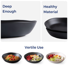 Load image into Gallery viewer, Wavy Rim Large Pasta/Salad Serving Bowls 38OZ Set of 4- APB005
