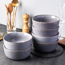 Load image into Gallery viewer, Reactive Glaze Cereal/ Soup/ Salad Bowls  26OZ Set of 6-ACB009
