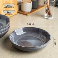 Load image into Gallery viewer, 8.5 inch Stoneware Pasta/ Salad Bowls 36OZ Set of 4 - APB009
