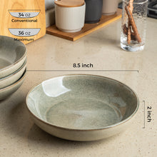Load image into Gallery viewer, 8.5 inch Stoneware Pasta/ Salad Bowls 36OZ Set of 4 - APB009
