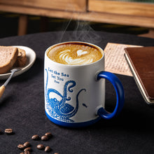 Load image into Gallery viewer, Ceramic Coffee Mugs with Sea Life Textured Patterns 18OZ Set of 6 - ACM005
