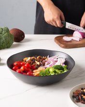 Load image into Gallery viewer, Wavy Rim Large Pasta/Salad Serving Bowls 38OZ Set of 4- APB005
