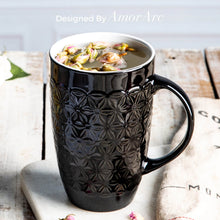 Load image into Gallery viewer, Ceramic Tall Coffee Mugs with Geometric Patterns 20OZ Set of 6 - ACM002
