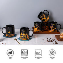 Load image into Gallery viewer, Ceramic Coffee Mugs with Sea Life Textured Patterns 18OZ Set of 6 - ACM005
