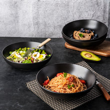 Load image into Gallery viewer, 42OZ Large Ceramic Salad/ Pasta Bowls Set of 4 - LPB003

