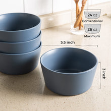 Load image into Gallery viewer, 26OZ Large Ceramic Soup /Cereal / Salad Bowls Set of 6 - LCB001
