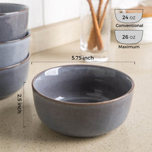 Load image into Gallery viewer, Reactive Glaze Cereal/ Soup/ Salad Bowls  26OZ Set of 6-ACB009
