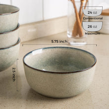 Load image into Gallery viewer, Reactive Glaze Cereal/ Soup/ Salad Bowls  26OZ Set of 6-ACB009
