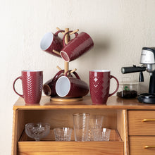 Load image into Gallery viewer, Ceramic Tall Coffee Mugs with Geometric Patterns 20OZ Set of 6 - ACM002
