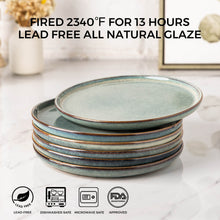 Load image into Gallery viewer, Reactive Glaze Ceramic Plates 10.75 Inch Set of 6 -ADP009
